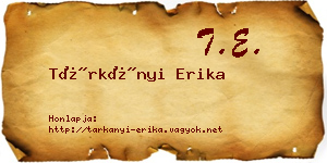 Tárkányi Erika névjegykártya