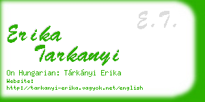erika tarkanyi business card